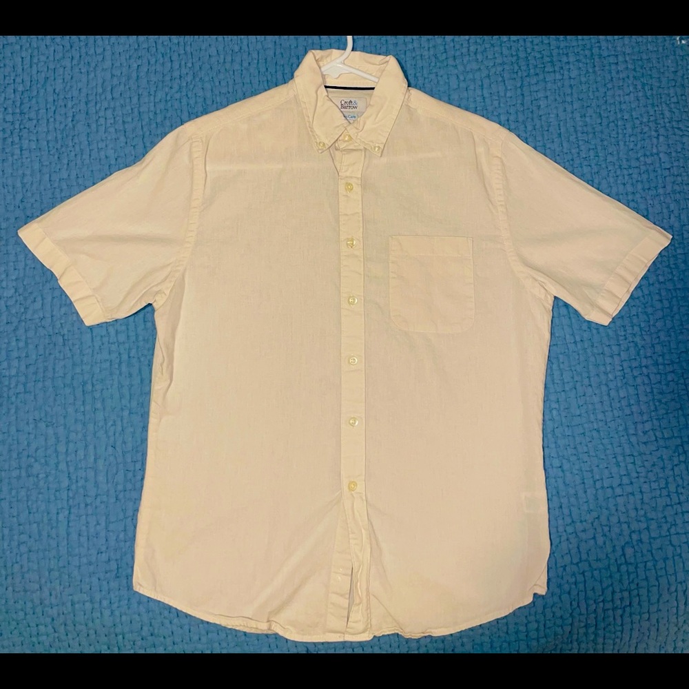 Croft & Barrow Cream short sleeve button down men’s S